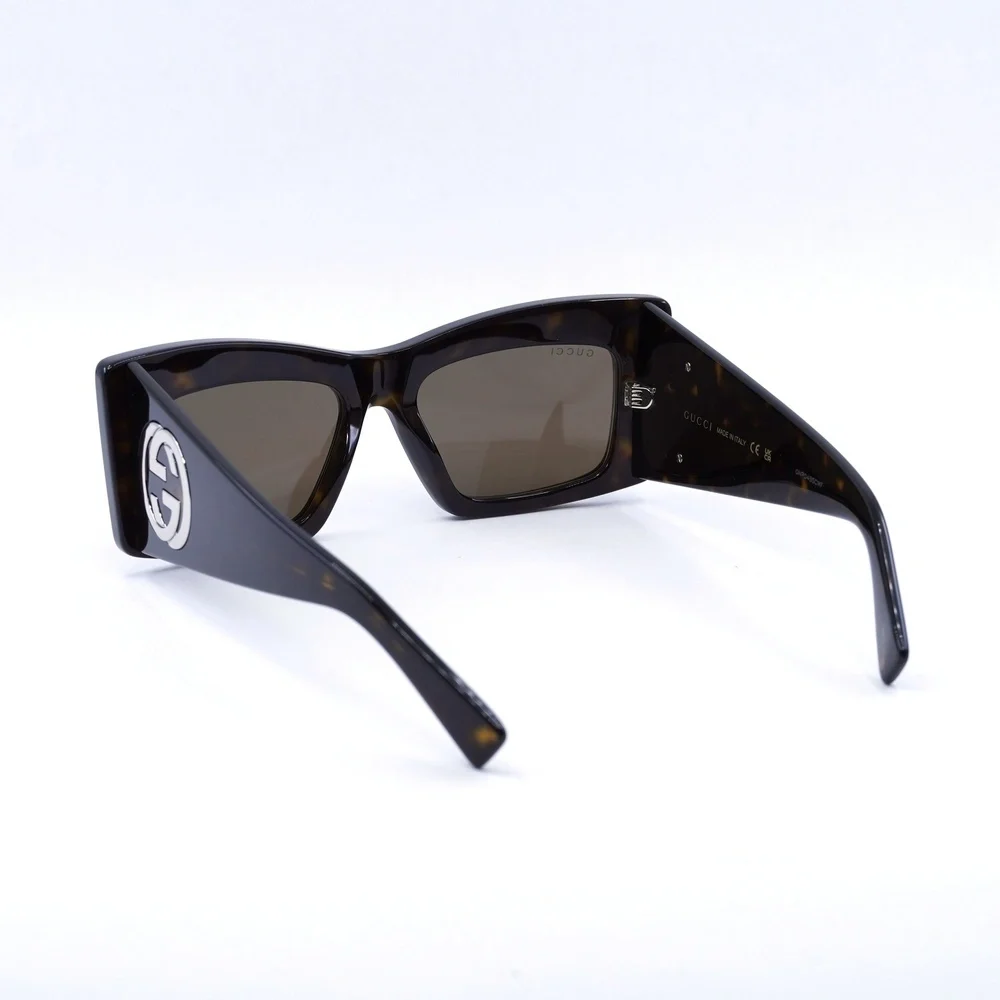 NWT Gucci GG1842S-002-53 Dark Havana 53mm Sunglasses